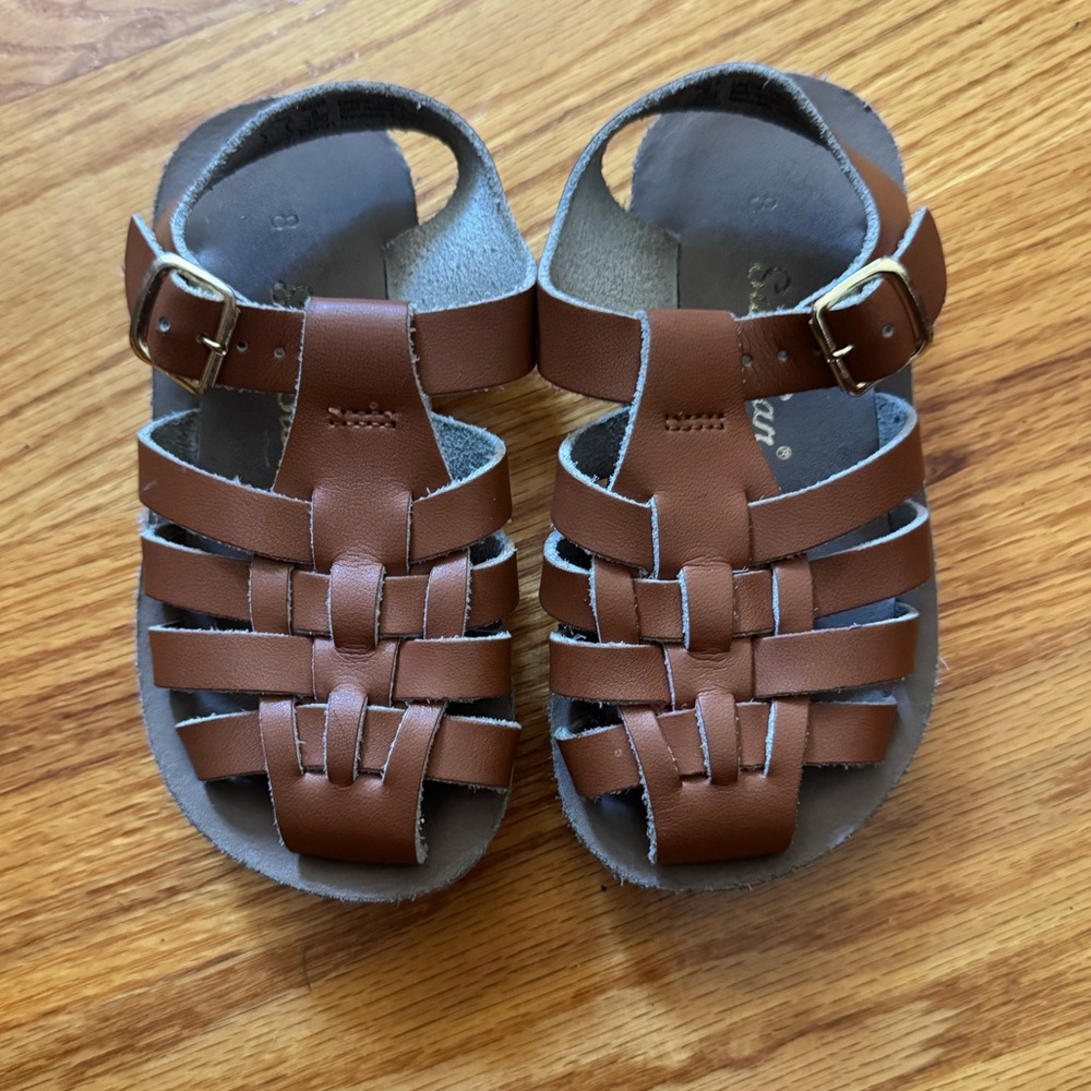 Kids Brown Fisherman Sandals